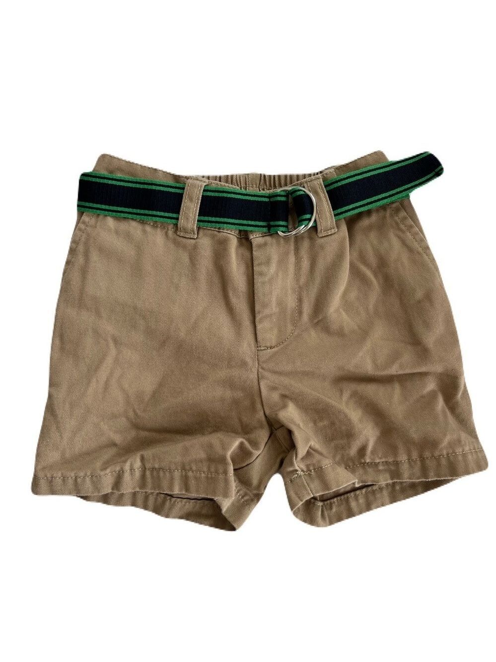 Ralph Lauren Tan Kids‎ Shorts with Green Belt
